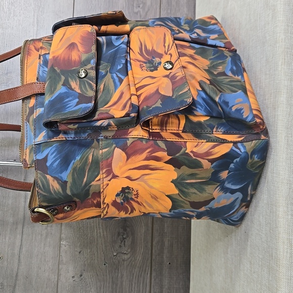 Patricia Nash Sorlana Floral Nylon Leather Tote Bag - Picture 2 of 16